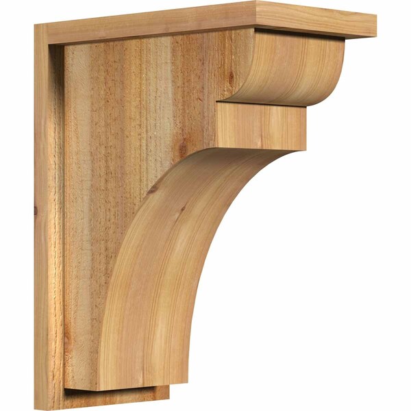 Ekena Millwork Yorktown Rough Sawn Corbel w/Backplate, Western Red Cedar, 8"W x 14"D x 18"H COR08X14X18YOR01RWR - main